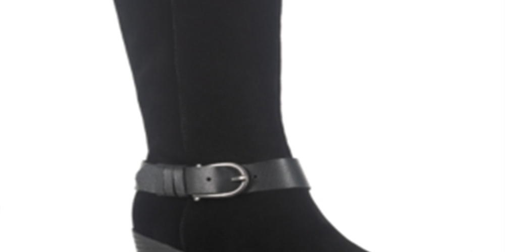 American Rag Women's Tegan Suede Tall Knee High Boots Black Size 11 M
