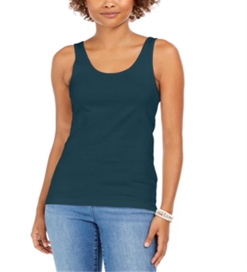 Style & Co Women's Tank Top Dark Kale Size Large