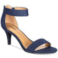 Style & Co Paycee Two-Piece Dress Sandals Dark Wash Denim Blue Size 7.5W
