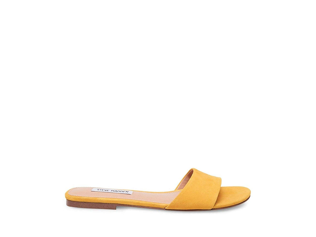 Steve Madden Women's BEV Mustard Suede Sandal Size 8