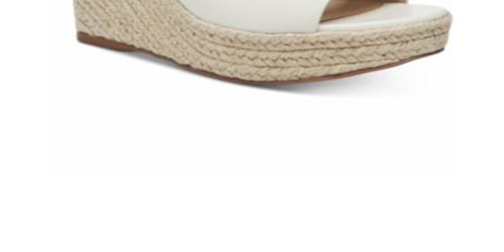 Steve Madden Women's Micah Wedge Sandal White Size 7 M