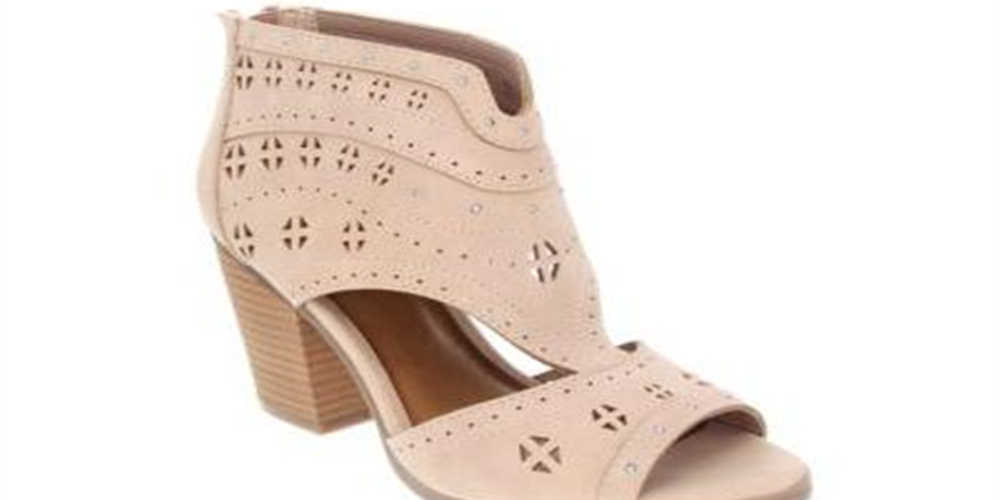Sugar Women's Viveca Peep Toe Ankle Bootie with Side Cut Out Boot, blush Size 6M