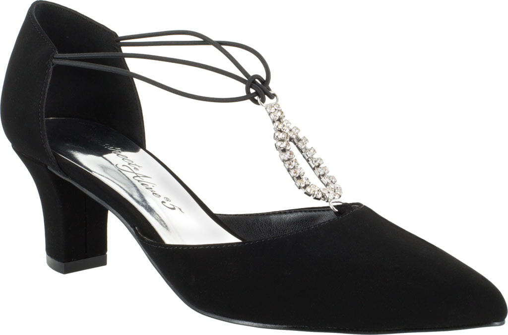 Easy Street Women's Wide Width Moonlight Pumps Black Size 7 W
