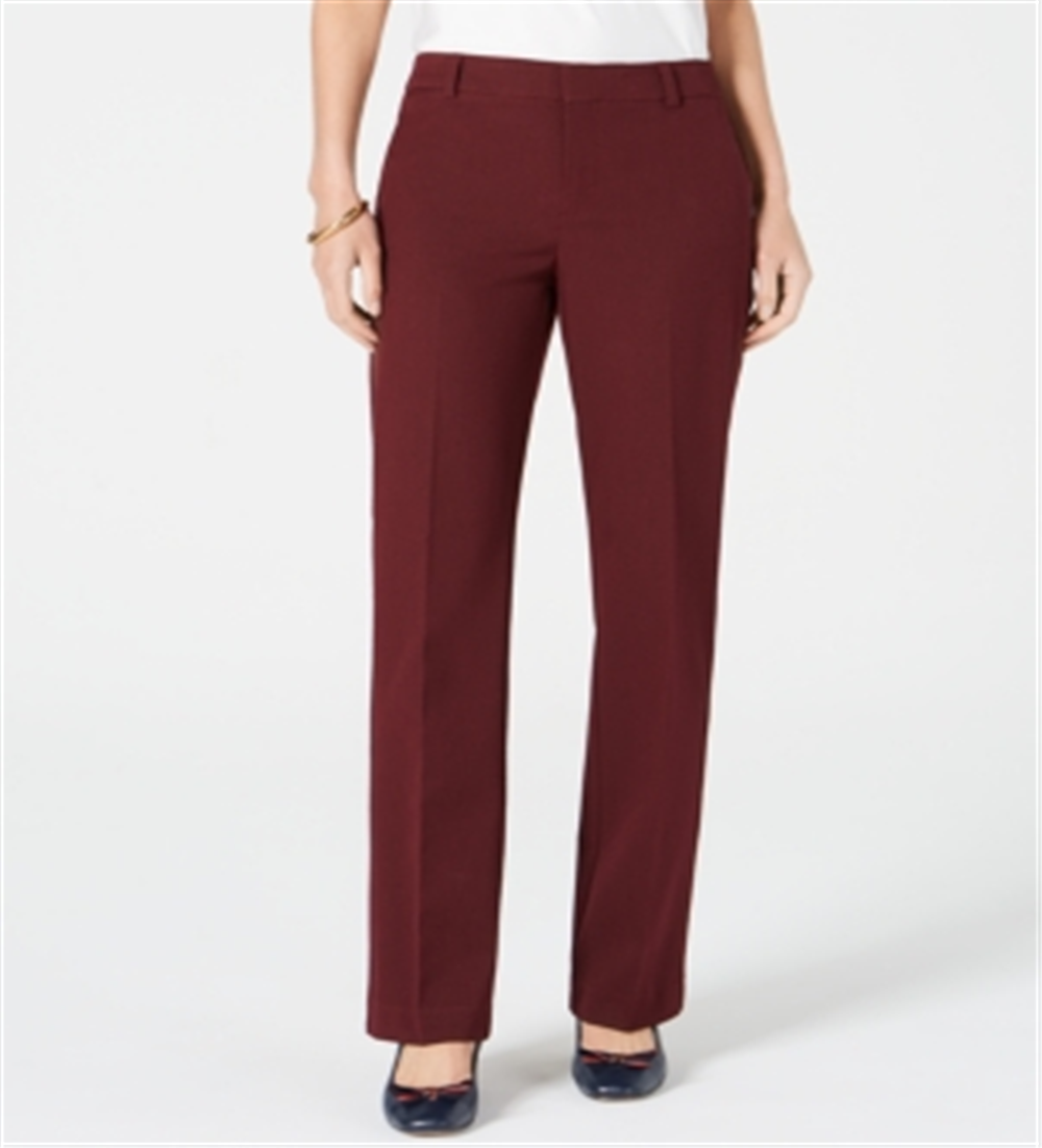 Charter Club Women's Trouser Pants  Carriage Red Combo Red Size 12