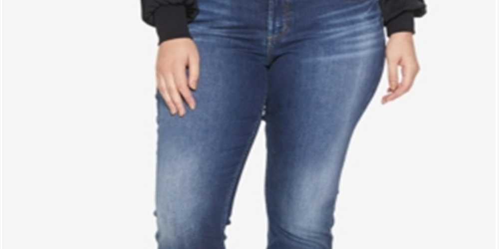 Silver Jeans Co. Women's Plus Size Elyse Stretch Straight Jeans Blue Size 16x32