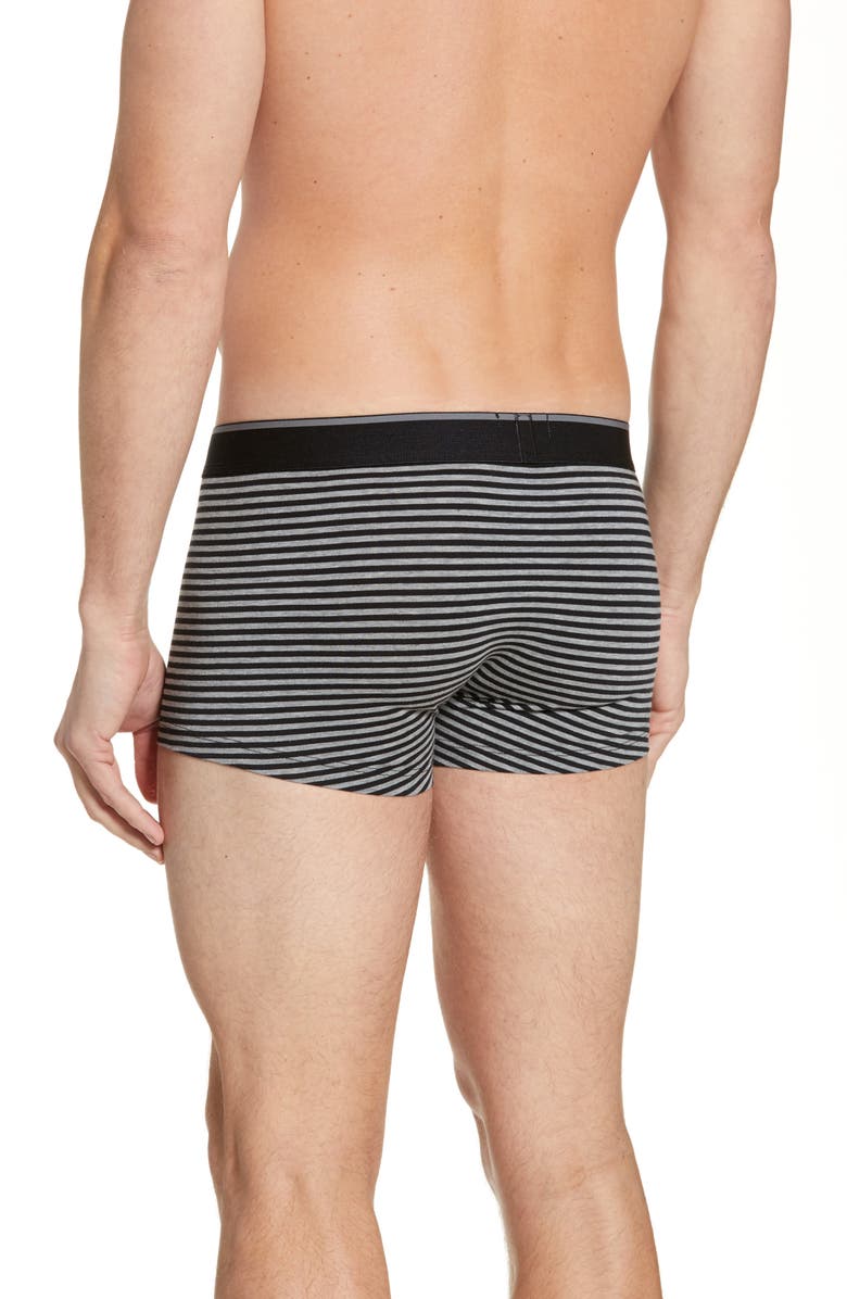 Hugo Boss Men's Striped Trunks Gray Size X-Large