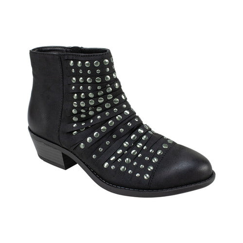 White Mountain Women's Desire Studded Ankle Boot Black Size 6 M