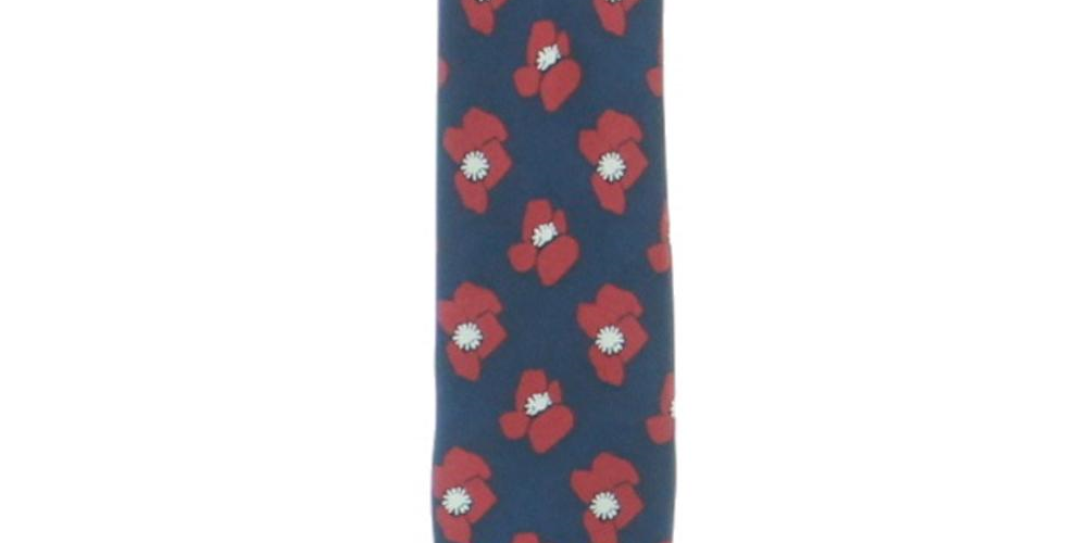 Tommy Hilfiger Men's Bold Floral Silk Printed Neck Tie Blue Size Regular