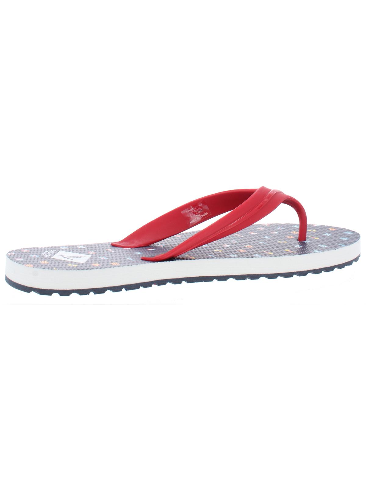 Sperry Women's Warf Thong Slip on Flip-Flops Red  Size 6 M