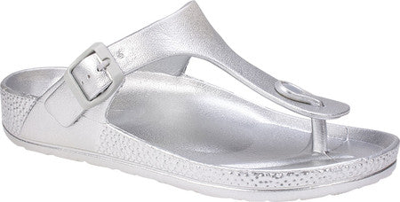 Seven Dials by White Mountain Women's Sandals  Cadella Thong Sandal  Silver Size 10 M