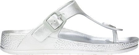 Seven Dials by White Mountain Women's Sandals  Cadella Thong Sandal  Silver Size 10 M