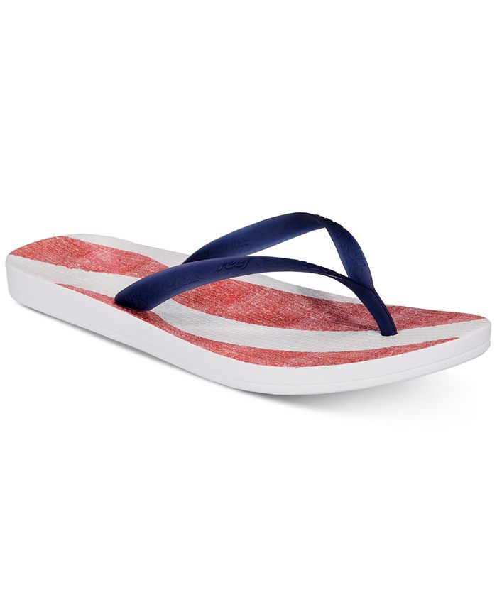 Reef Women's Escape Lux Printed Thong Flip Flops Blue Size 9