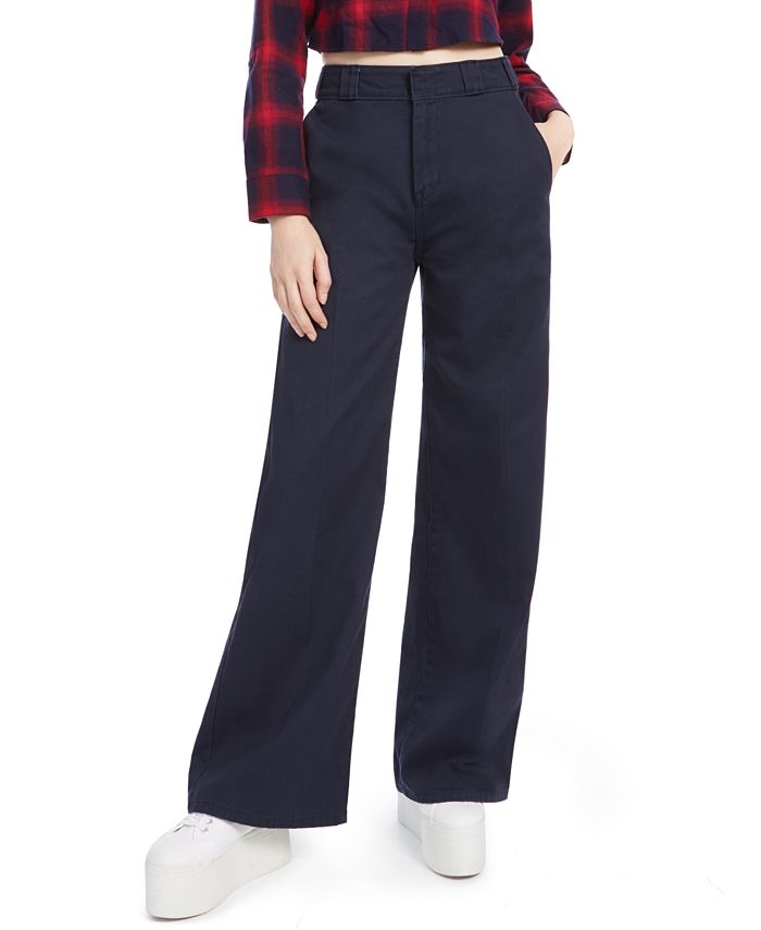 Dickies Women's Twill Wide Leg Work Jeans Navy Size 1