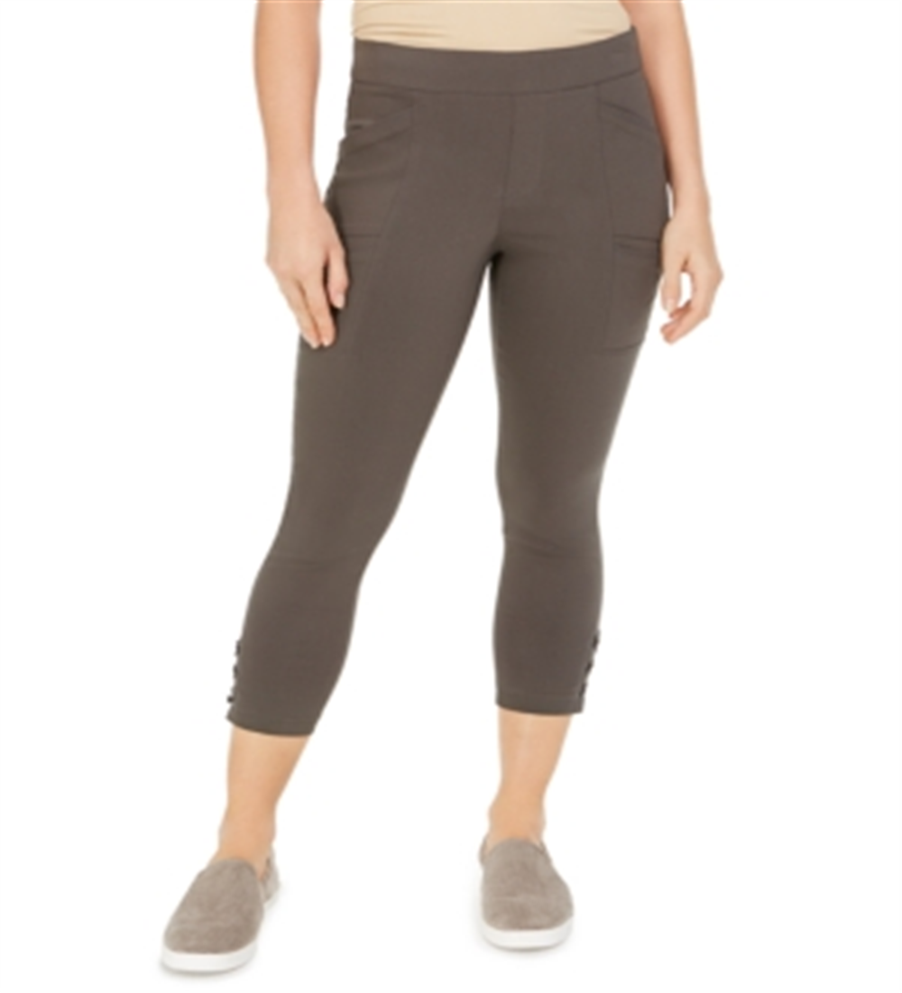 Style & Co Women's Cropped Utility Pants Green Size 6