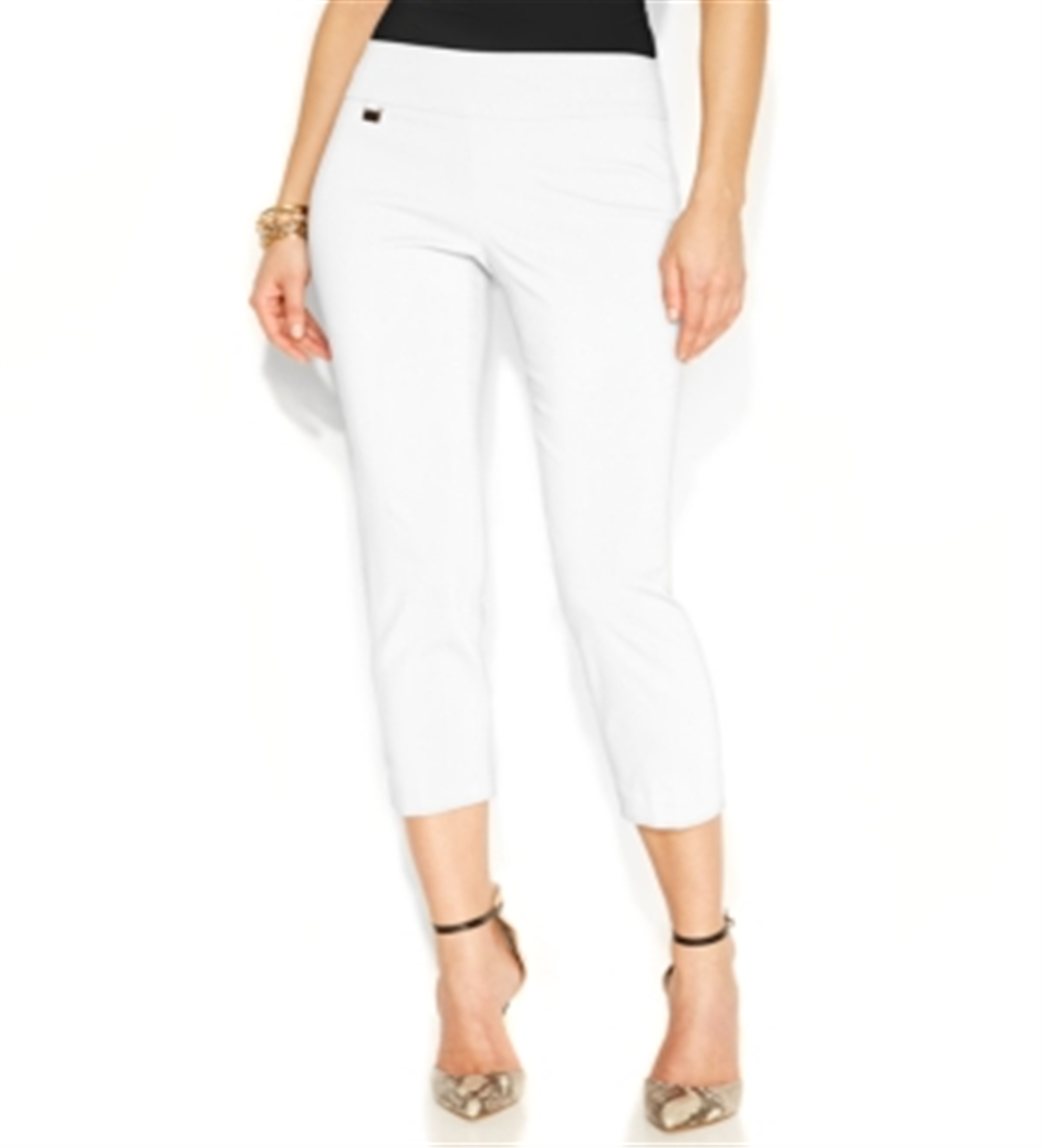 Alfani Women's Essential Capri Pull on with Tummy Control Pants White Size 2