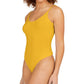 Planet Gold Junior's Stretch Knit Cami Bodysuit Black  Size Medium