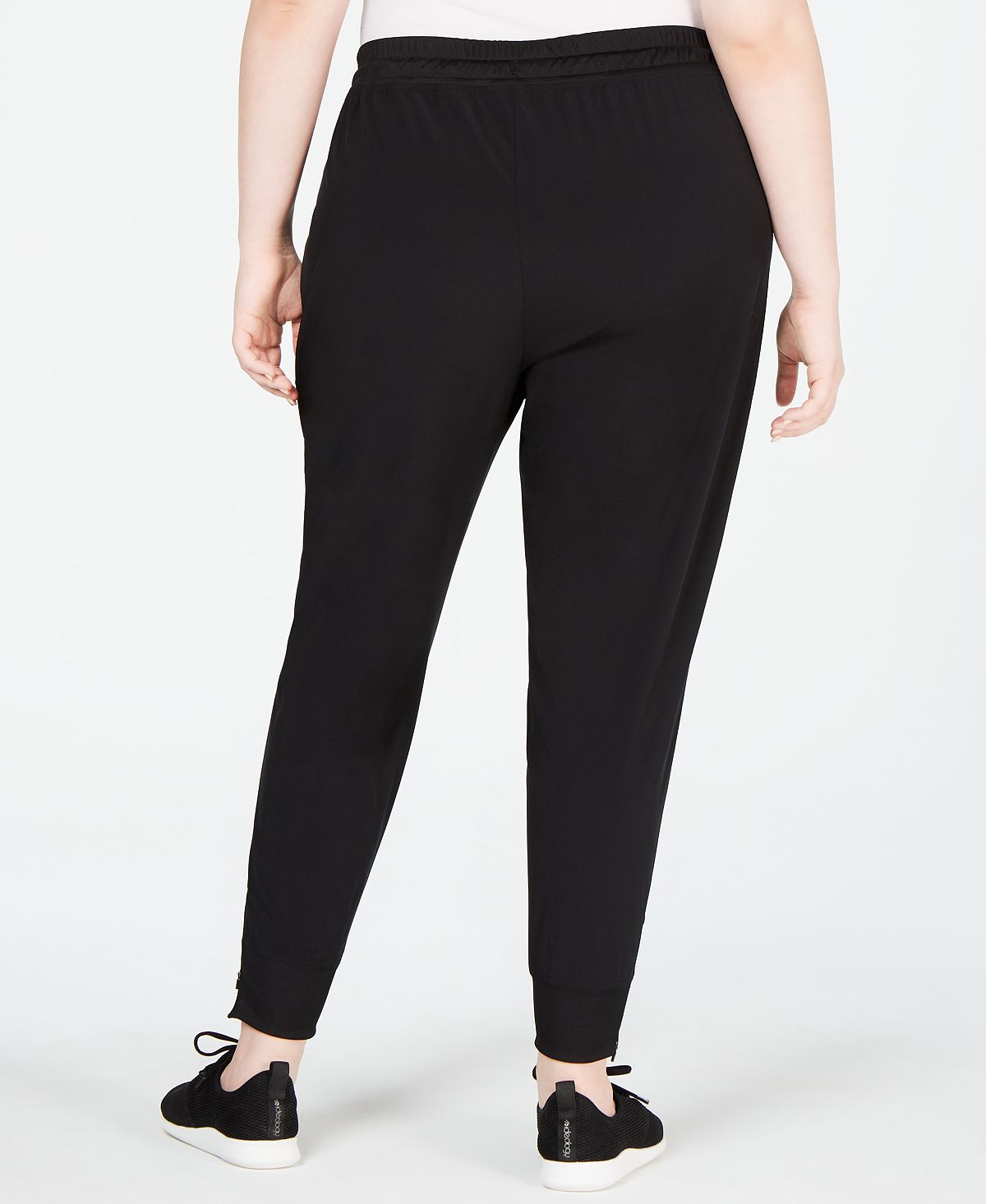 Ideology Women's Plus Fitness Running Track Pants Black Size 3X
