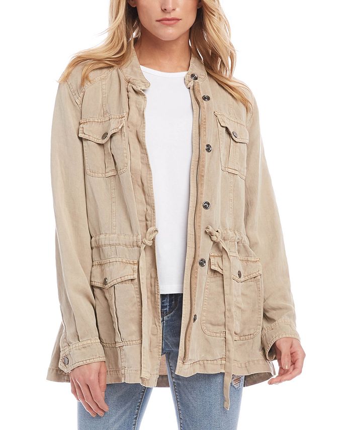 Karen Kane Women's Cargo Jacket Brown Size Large