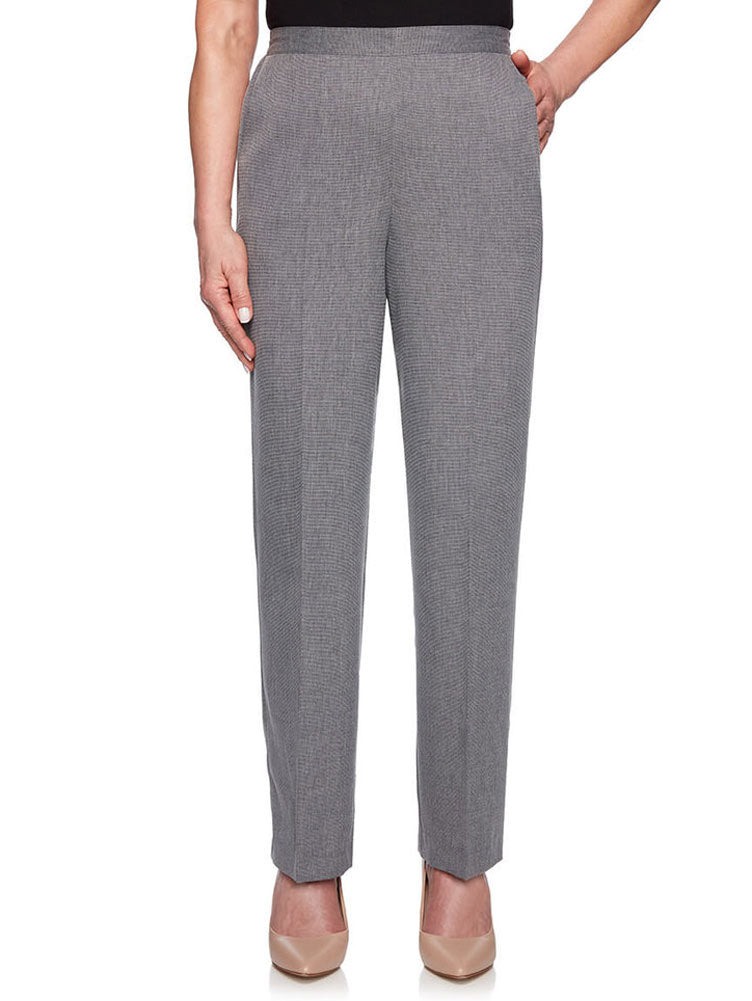 Alfred Dunner Women's Boardroom Proportioned Pants Polyester Gray Size 10