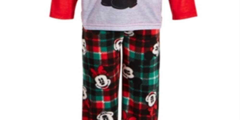 Ame Toddler Boy's 2 Pc Mickey Mouse Pajama Set Red Size 3T