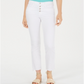 Flying Monkey Women's Button Fly Raw Hem Straight Leg Jeans White Size 27