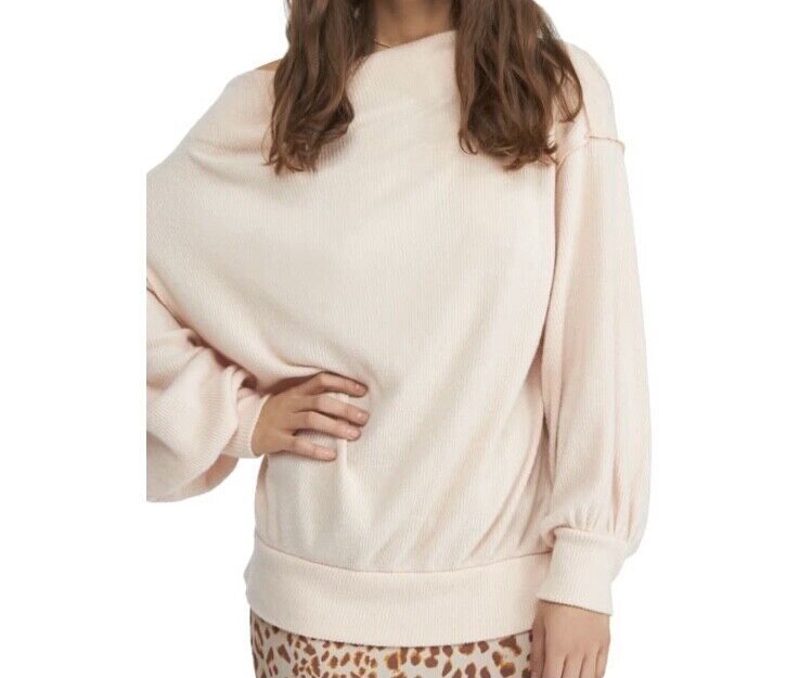 Free People Women's Main Squeeze Brushed Hacci Top  Orange Size X-Small