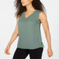 JM Collection Women's Grommet Trim Top Green Size X-Large