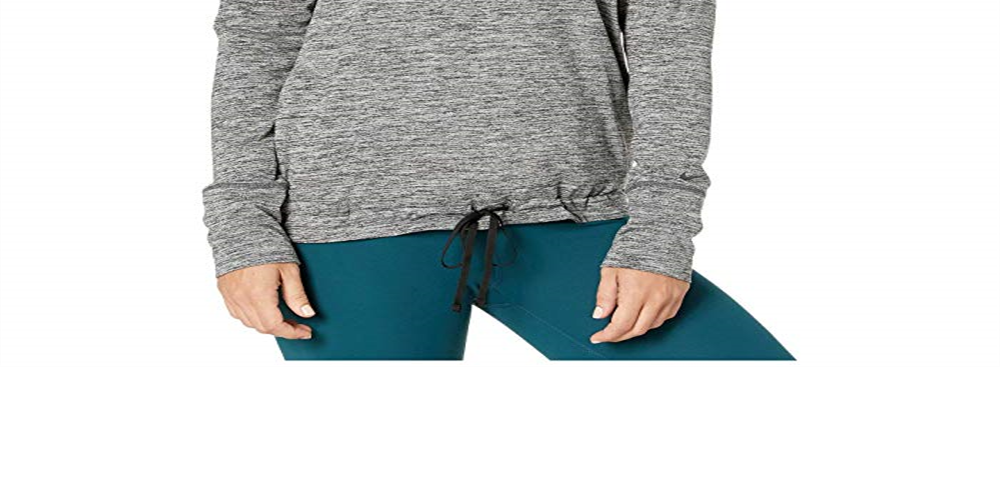 Nike Women's Yoga Funnel Neck Dri Fit Top Grey Size X-Small