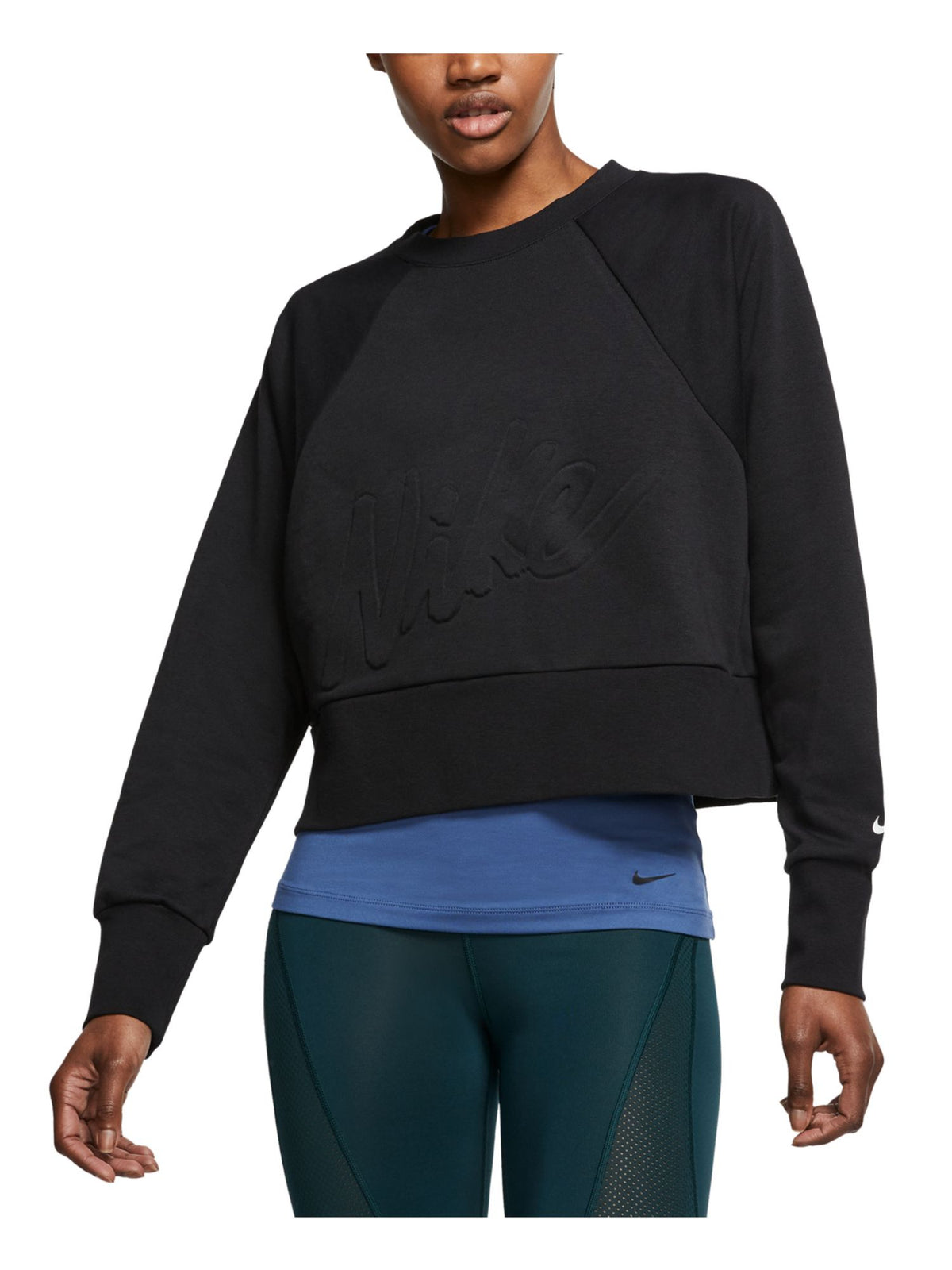 Nike Women's Fleece Training Crew Jacket Black Size Small