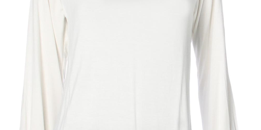 Ralph Lauren Women's Mock Turtleneck Neck Tie Knit Top White Size Large