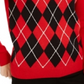 Charter Club Women's Petite Argyle Sweater  Medium Red Size PM