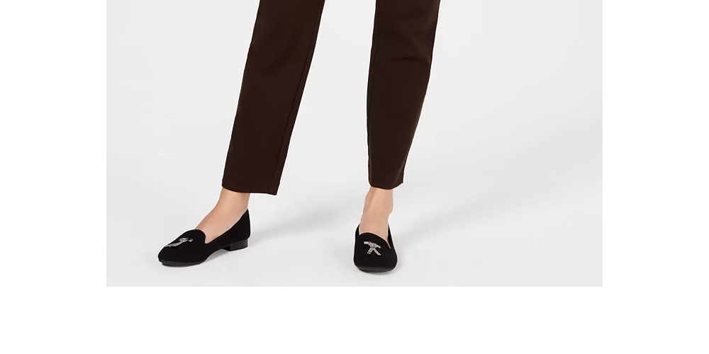 Charter Club Women's Pull On Ponte Knit Pants Brown Size 18X4.5