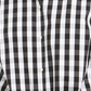 Charter Club Women's Gingham Print Tie Hem Shirt Black Size 16