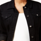 Charter Club Women's Denim Jacket Black Size Petite