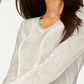 Karen Scott Women's Ribbed V-Neck Sweater  Beige Size Medium