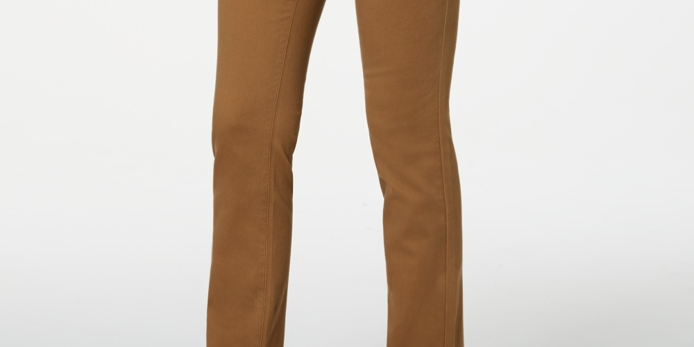 Charter Club Women's Lexington Straight Leg Jeans Brown Size 12S