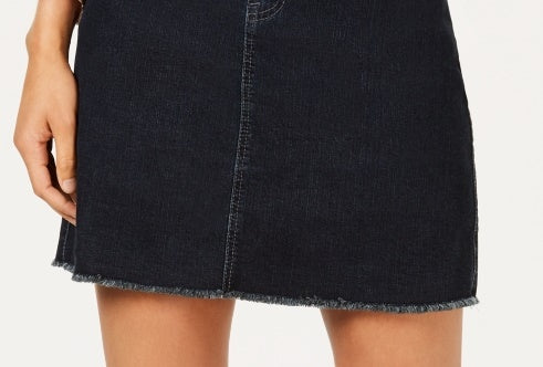 Style & Co Women's Pull On Frayed Hem Skort Blue Size -PS