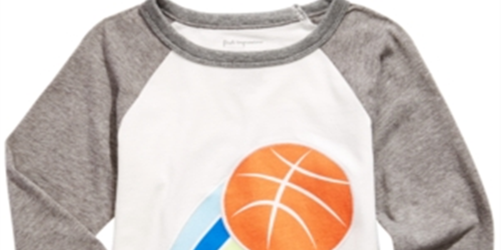 First Impressions Baby Boy's Basketball-Print T-Shirt White Size 6-9MOS