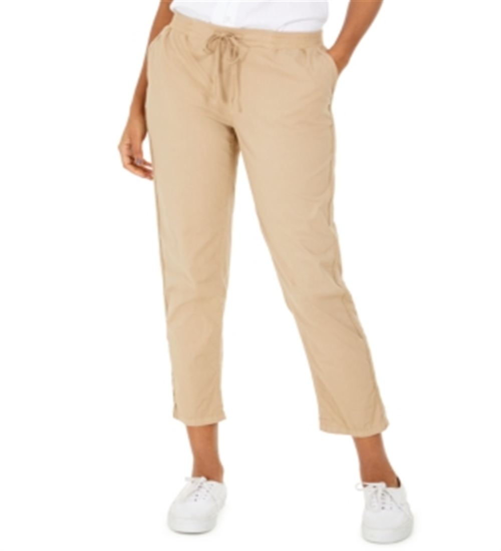 Style & Co Women's Pull on Cuffed Utility Pants Brown Size Square18