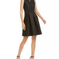 Pappagallo Women's Embroidered A-Line Dress Black Size 12