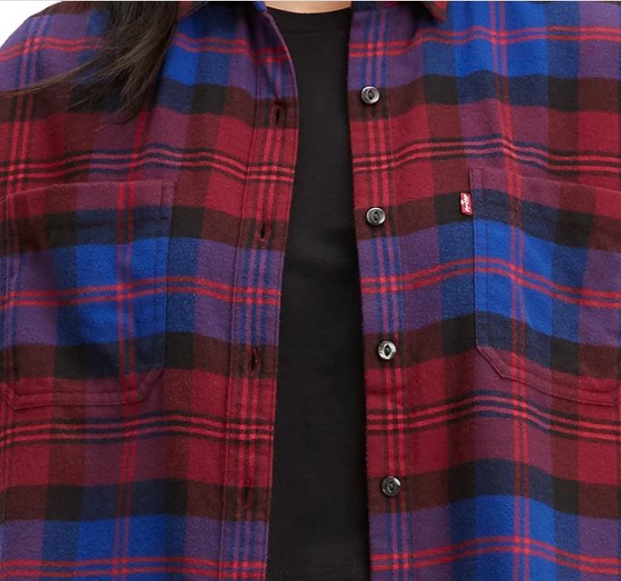 Levi's Women's utility Shirt Red Size Small