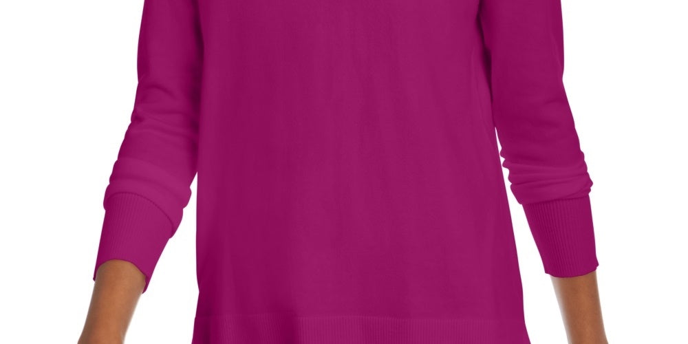 Maison Jules Women's V Neck Sweater Pink Size Large