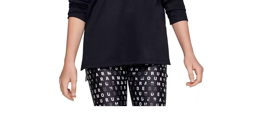Under Armour Girl's Tech ½ Zip Long Sleeve Shirt Black Size Medium