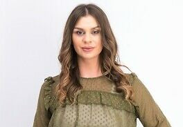 Love, Fire Women's Solid Smocked Top Green Size Small