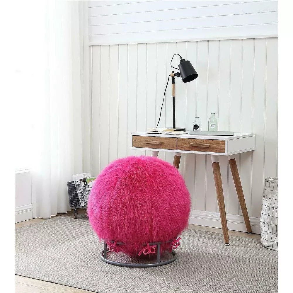 65 Inch Posture Fuzzy Exercise Yoga Ball Chair Set - 5 colors!