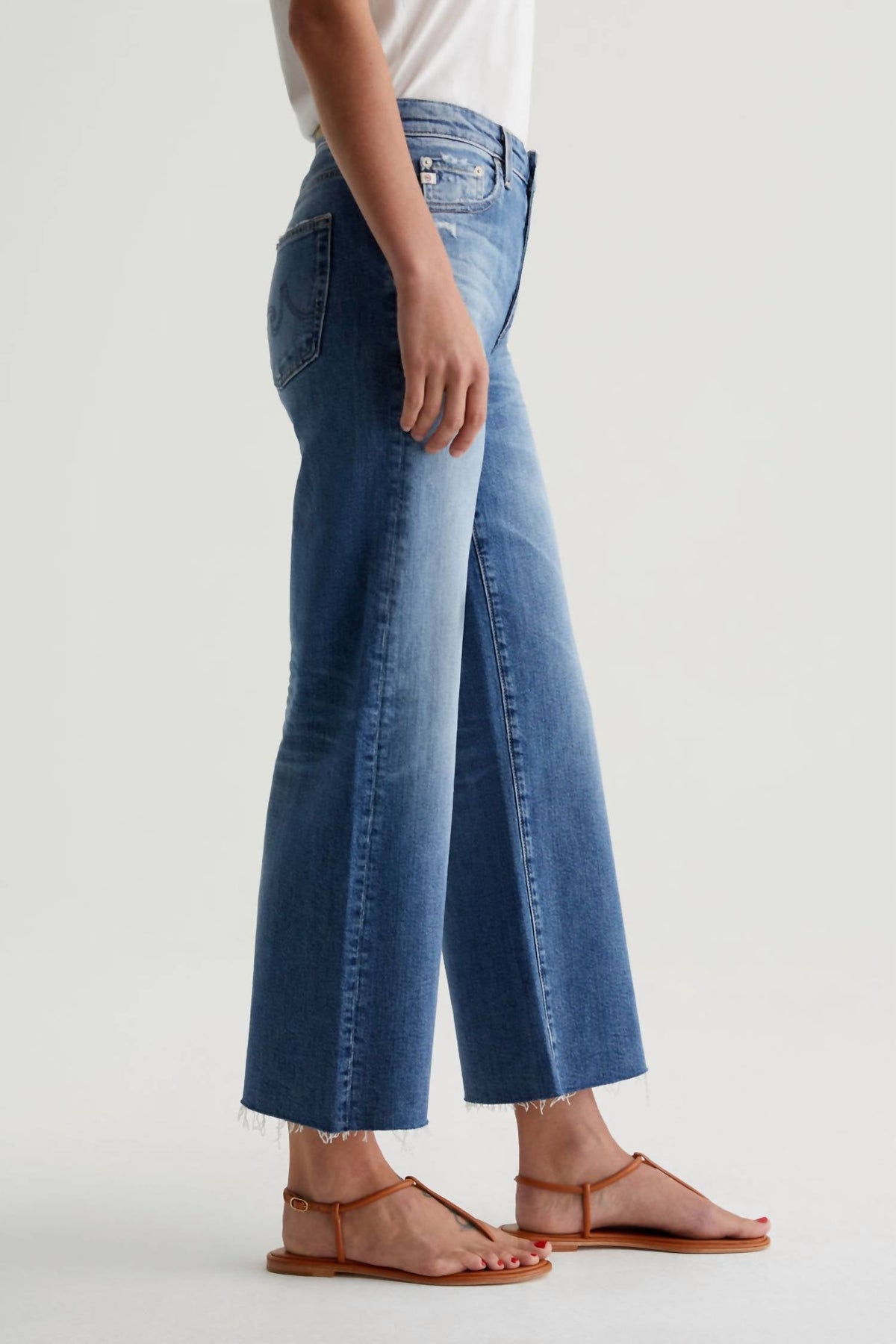 Ag Jeans - Saige Wide Leg Cropped Jeans