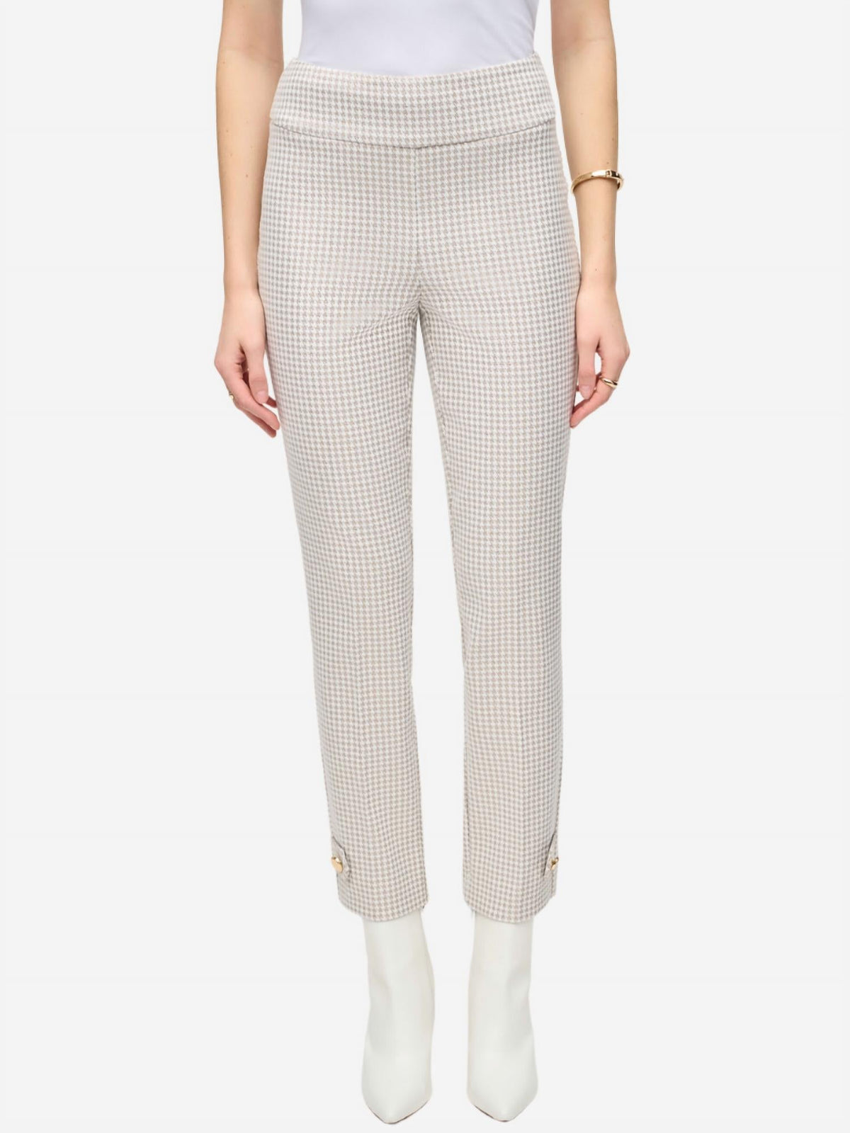 Joseph Ribkoff - Houndstooth Jacquard Slim Fit Pants