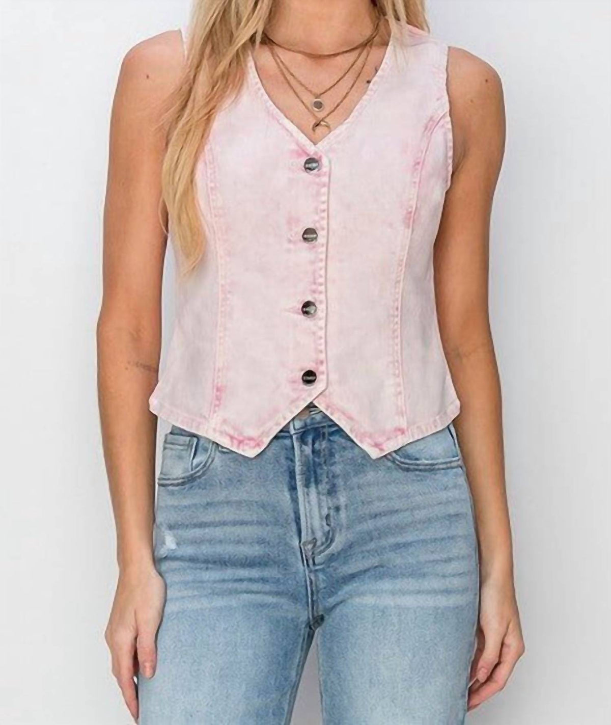 Risen - Vera Denim Sleeveless Vest