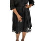 Plus Size Floral Burnout Wrap Dress
