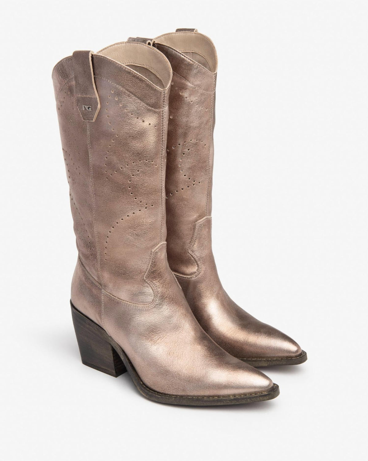 Nerogiardini - Women's Torba Leather Cowboy Boots
